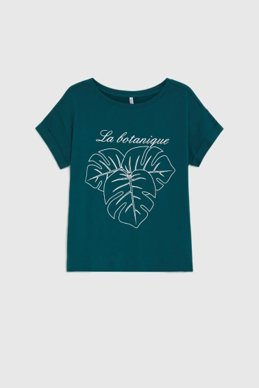 WOMEN'S TSHIRT L-TS-4985 D.GREEN-set