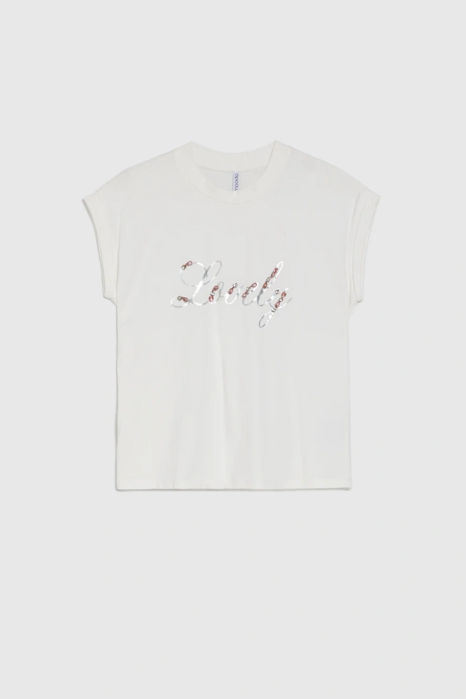 WOMEN'S TSHIRT L-TS-4931 OFF WHITE-set