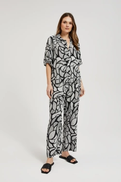 SPODNIE DAMSKIE L-SP-4332 BLACK_WHITE