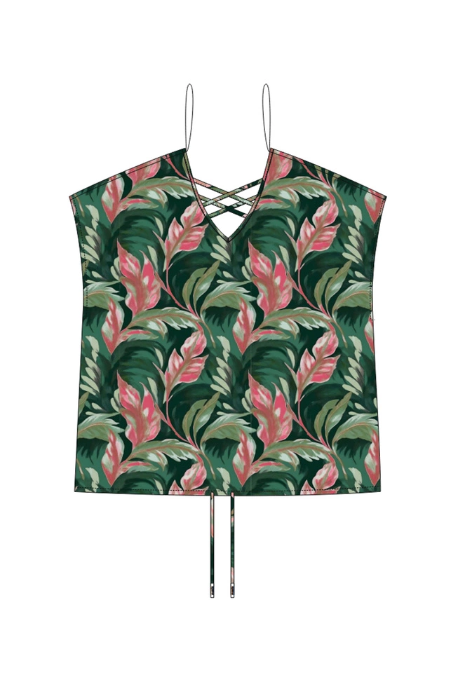 WOMEN'S SHIRT L-KO-4943 D.GREEN-set