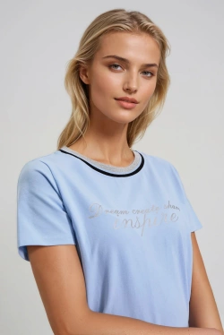 WOMEN'S TSHIRT L-TS-4914 L.BLUE