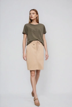 WOMEN'S SKIRT L-SC-4902 BEIGE