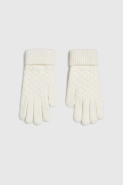 WOMEN'S GLOVES Z-RE-4502 OFF WHITE