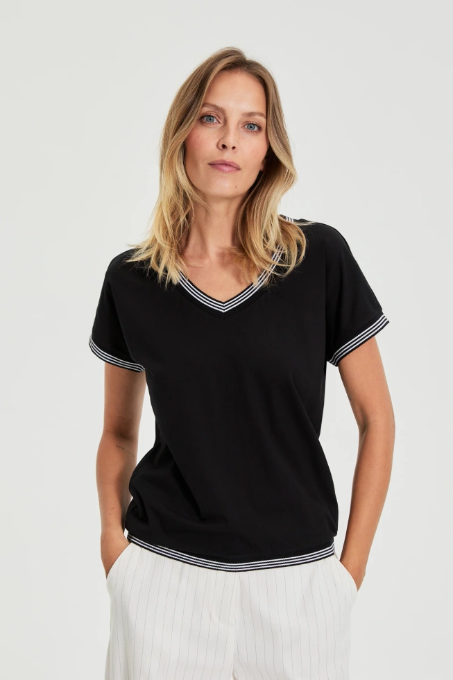 WOMEN'S TSHIRT L-TS-4908 BLACK