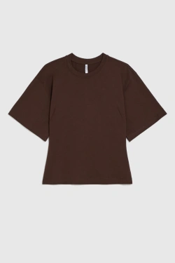 WOMEN'S TSHIRT L-TS-4990 D.BROWN