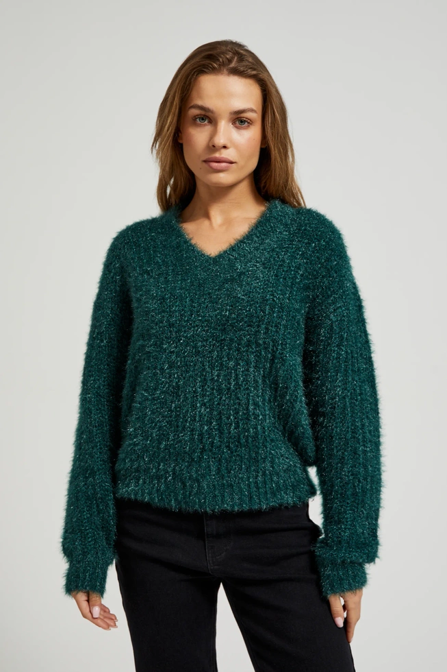 SWETER DAMSKI Z-SW-4541 D.GREEN-pakiet