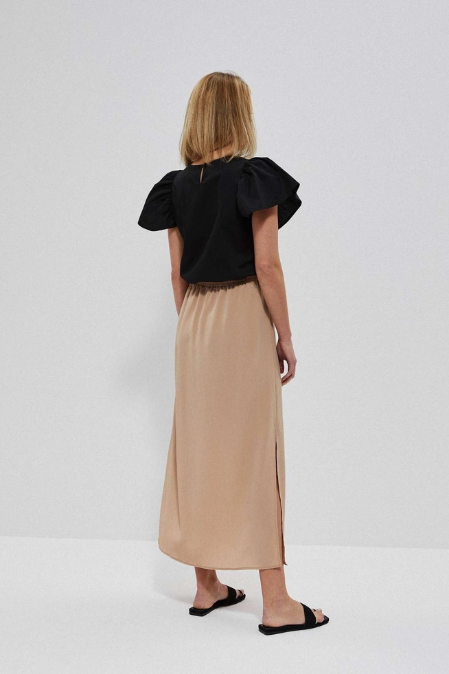 Maxi skirt in plain fabric