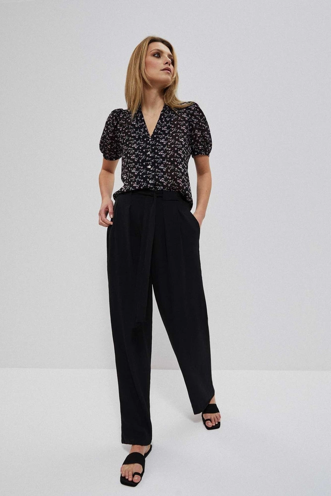 Wide trousers with a high waist