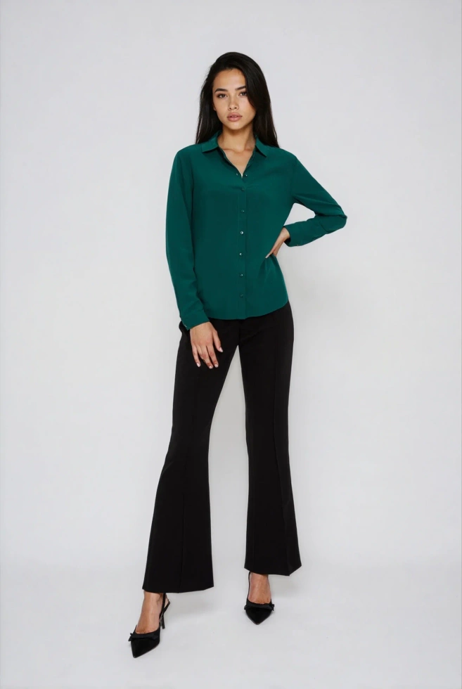 WOMEN'S SHIRT Z-KO-4822 D.GREEN