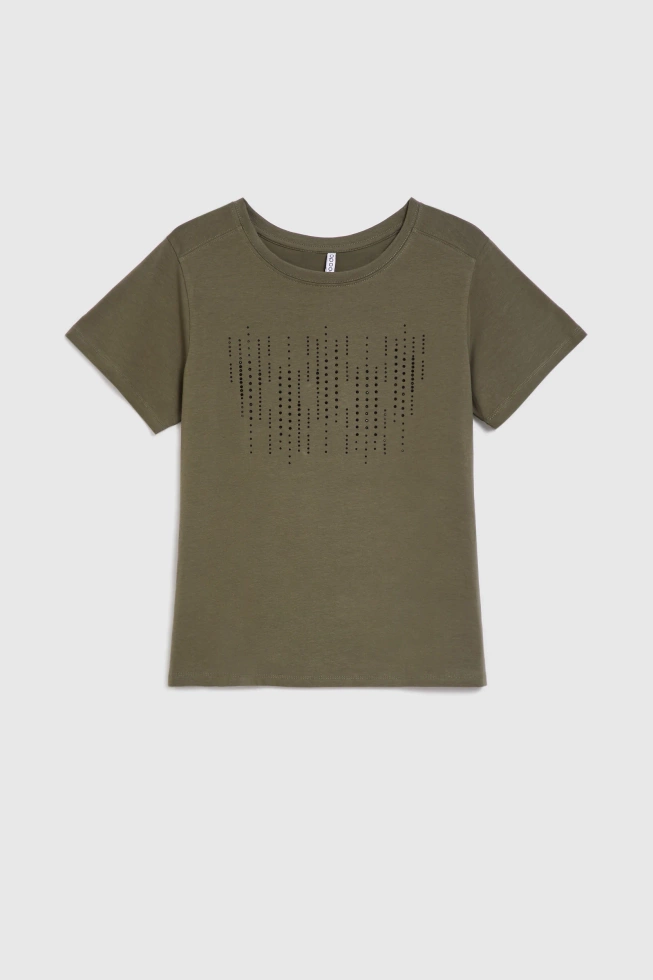 WOMEN'S TSHIRT L-TS-4922 D.OLIVE