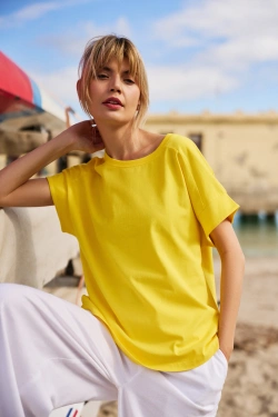 WOMEN'S T-SHIRT L-TS-4745 YELLOW-set