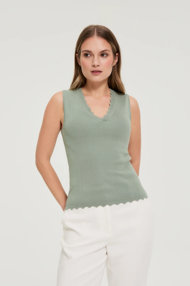 WOMEN'S TOP L-TS-5007 OLIVE