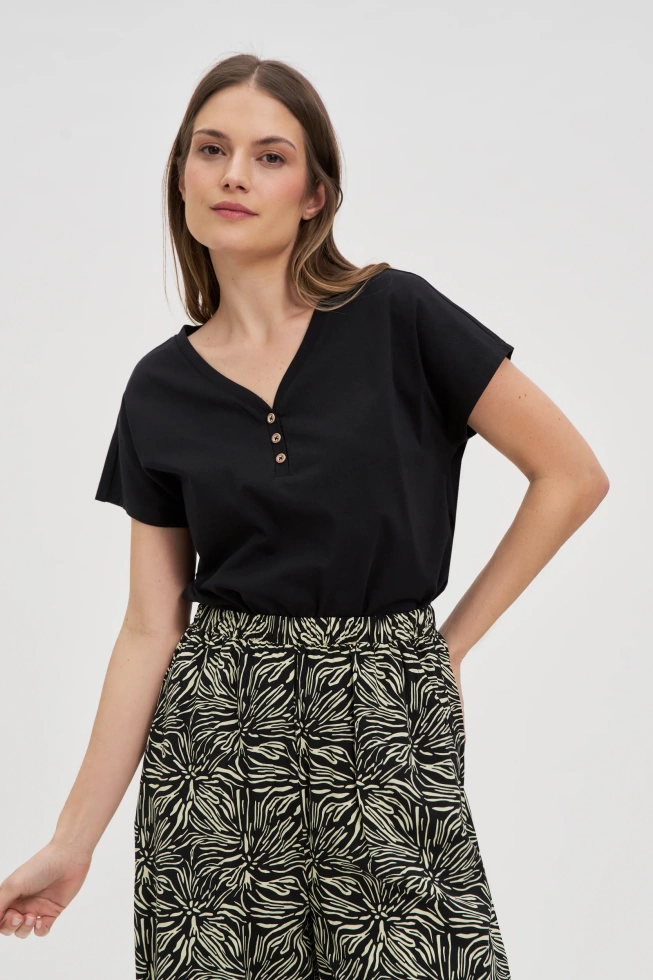 KOSZULKA DAMSKA L-TS-4702 BLACK
