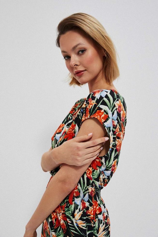 Dress with a floral print