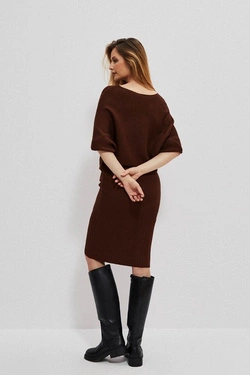 Warm dress with 3/4 sleeves
