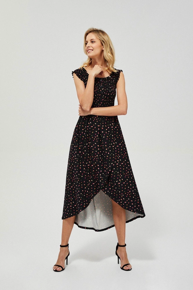 Knitted dress with polka dots