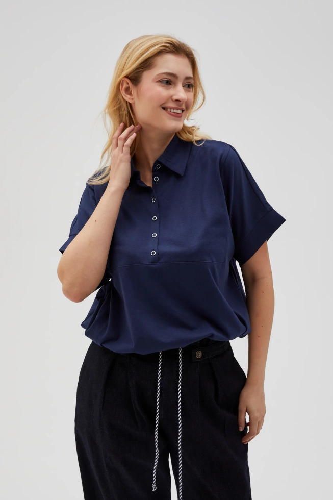 BLUZA DAMSKA L-BL-4613 NAVY-pakiet