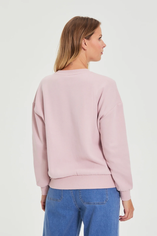 WOMEN'S SWEATSHIRT L-BL-4915 DUSTY PINK-set