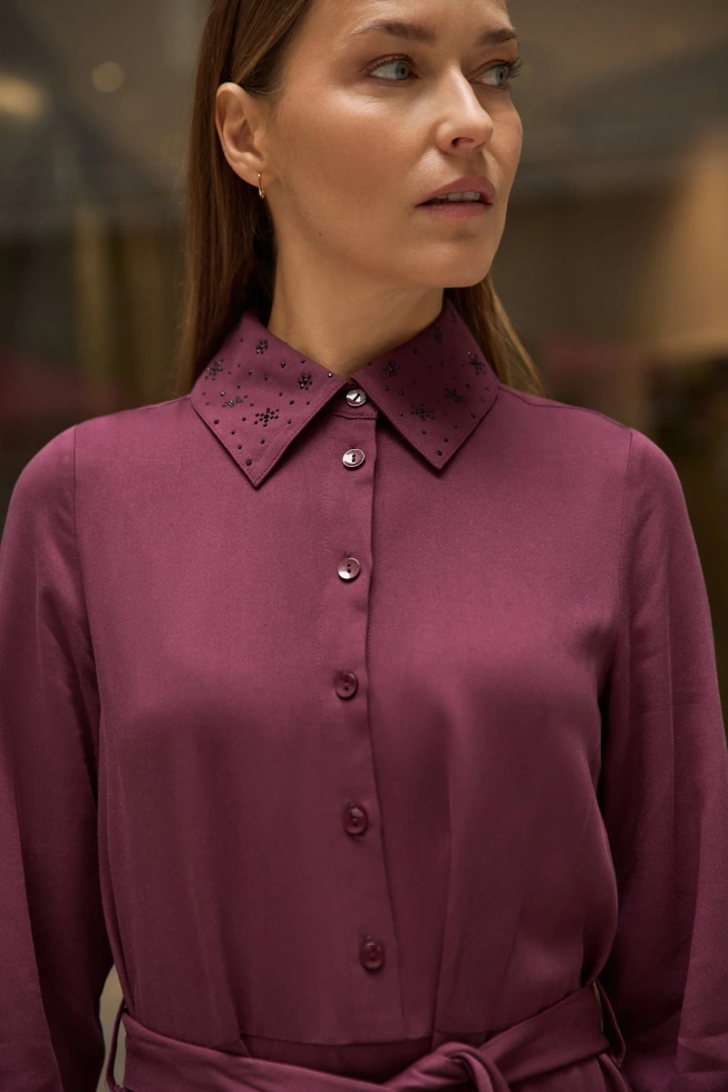 WOMEN'S DRESS Z-SU-4830 BURGUNDY-set