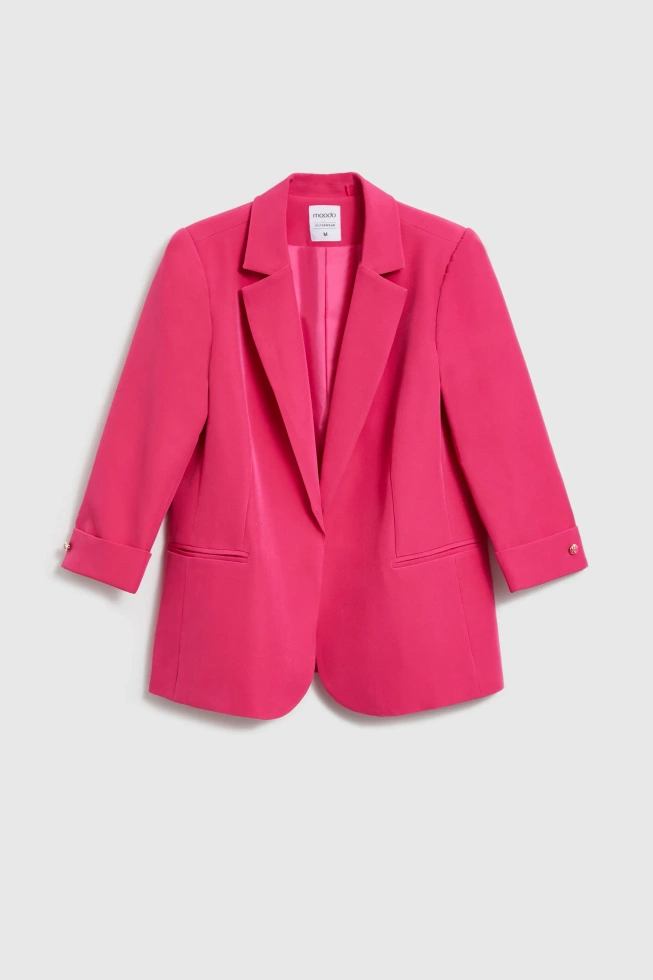WOMEN'S BLAZER L-MR-4922 FUCHSIA
