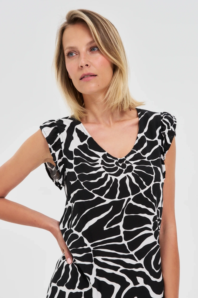 WOMEN'S DRESS L-SU-4662 BLACK
