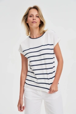 WOMEN'S TSHIRT L-TS-4655 NAVY-set