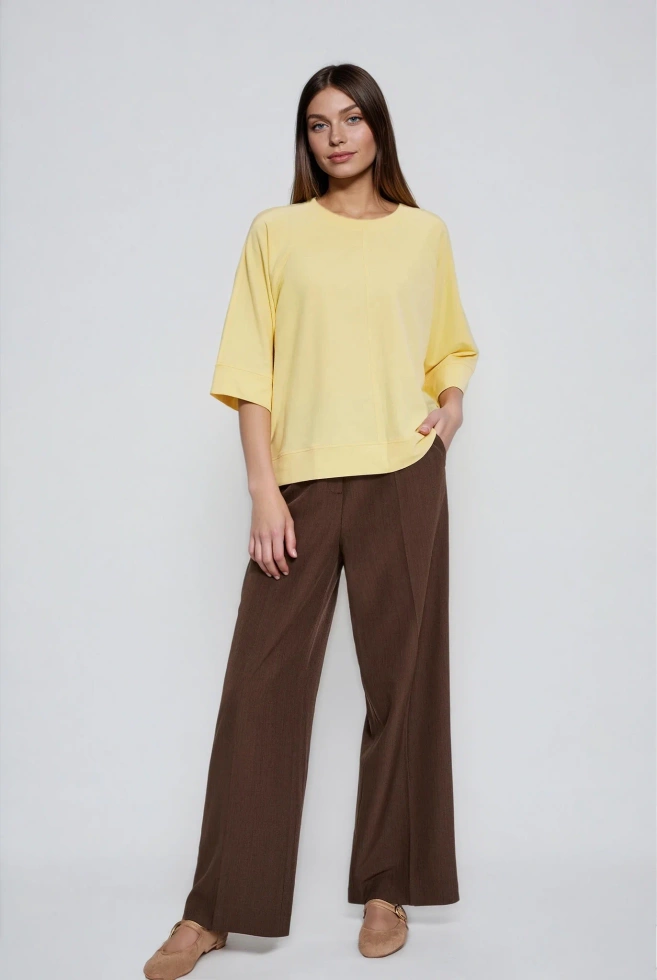 WOMEN'S SWEATSHIRT L-BL-4903 L.YELLOW