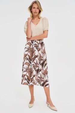 WOMEN'S SKIRT L-SC-4616 D.BROWN