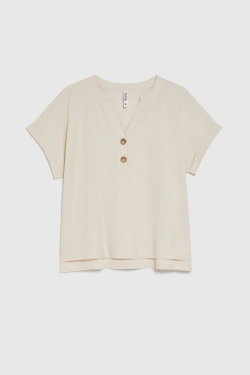 KOSZULKA DAMSKA L-TS-4982 L.BEIGE-pakiet