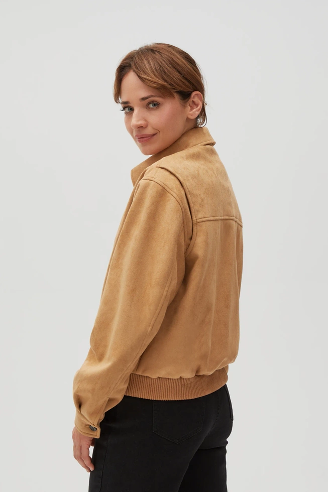 WOMEN'S JACKETS L-KU-4614 L.BEIGE