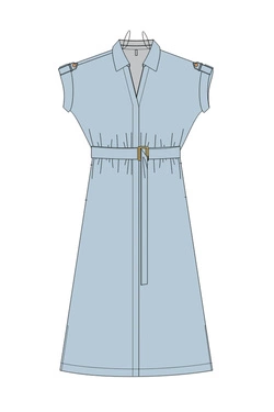 WOMEN'S DRESS L-SU-4927 L.BLUE-set