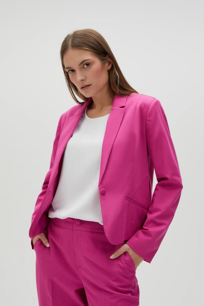 WOMEN'S JACKETS L-MR-4606 FUCHSIA-set