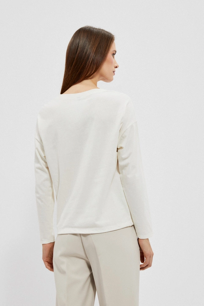 LADIES LONGSLEEVE L-TS-4007 OFF WHITE