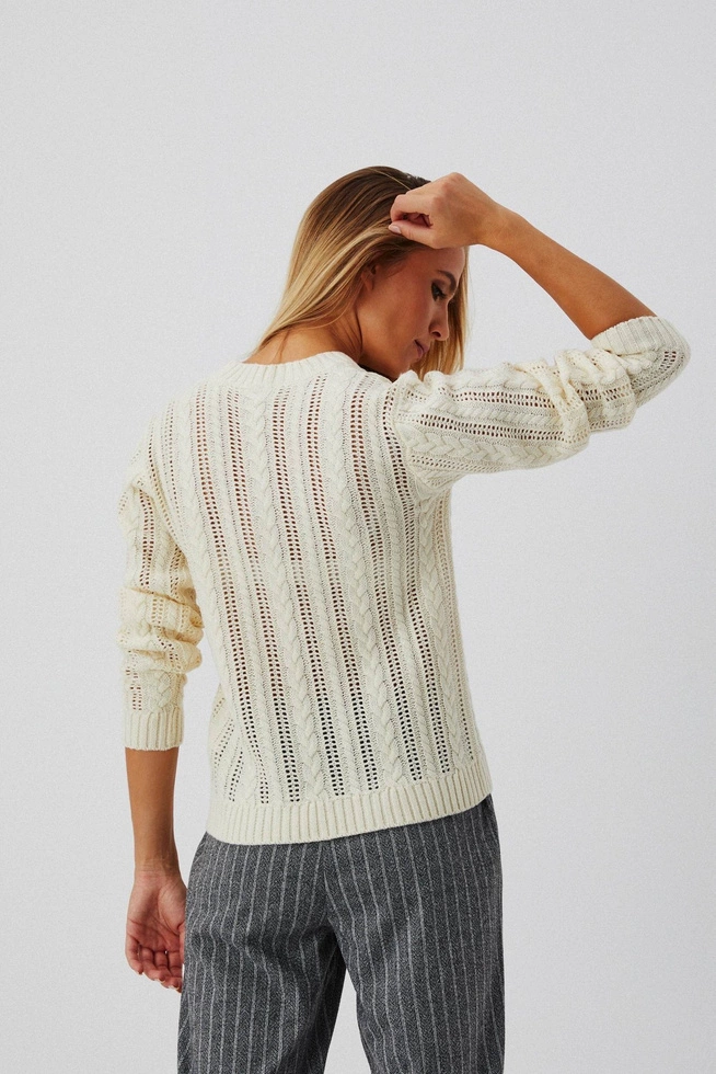 Sweater with a braid pattern