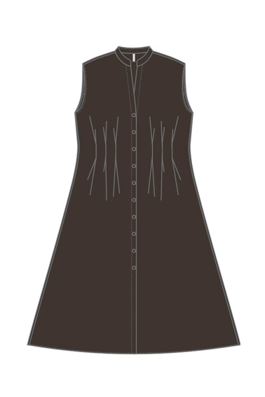 WOMEN'S DRESS L-SU-4671 D.BROWN