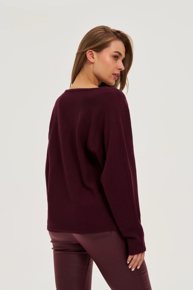 WOMEN'S SWEATER Z-SW-4831 BURGUNDY-set