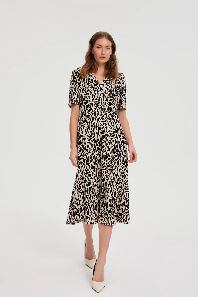 WOMEN'S DRESS L-SU-4910 CREAM