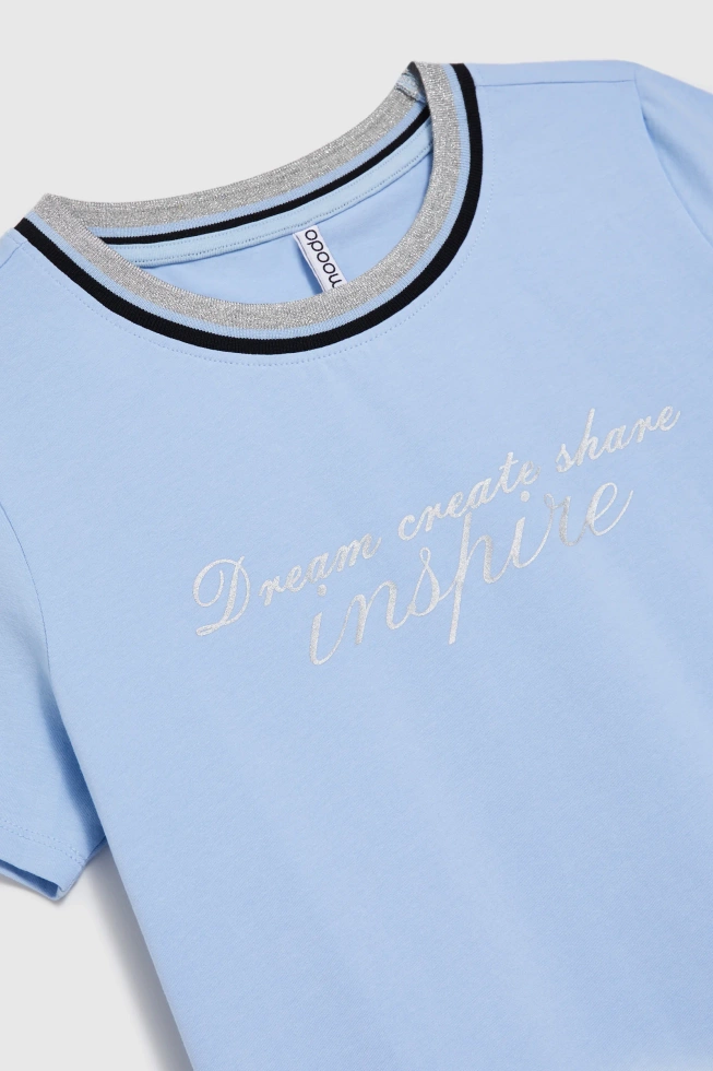 WOMEN'S TSHIRT L-TS-4914 L.BLUE
