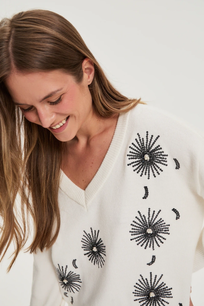 WOMEN'S SWEATER Z-SW-4838 WHITE