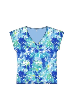 WOMEN'S TSHIRT L-TS-4998 BLUE