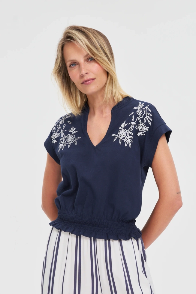 WOMEN'S TSHIRT L-TS-4653 NAVY
