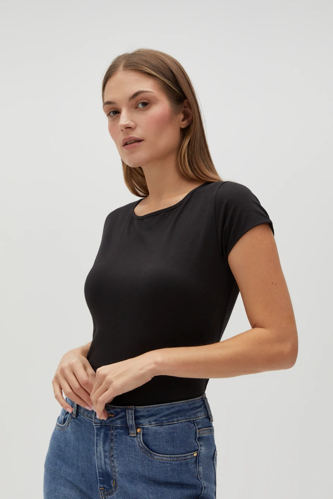 WOMEN'S TSHIRT L-TS-4622 BLACK