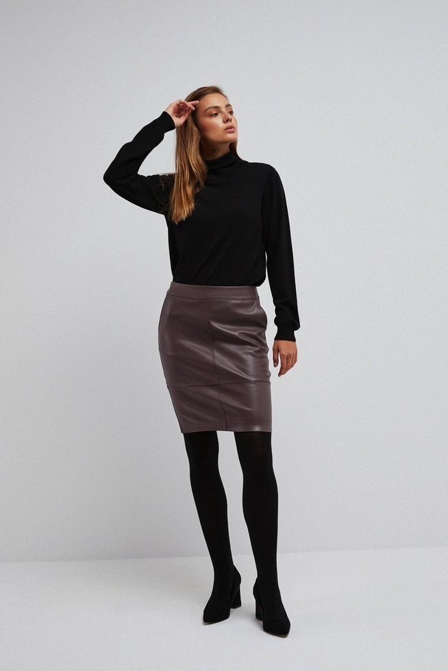 Faux leather skirt