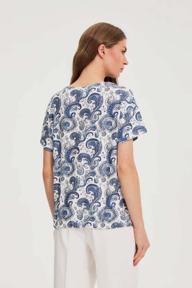 WOMEN'S TSHIRT L-TS-4939 OFF WHITE