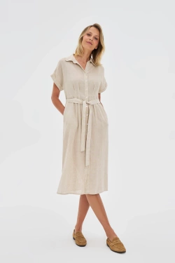 WOMEN'S DRESS L-SU-4642 L.BEIGE