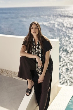 LADIES SCARF L-SZ-4030 BLACK