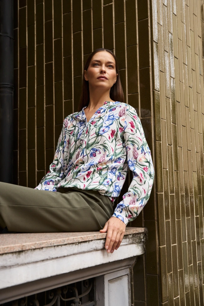 WOMEN'S SHIRT L-KO-4907 MULTICOLOUR