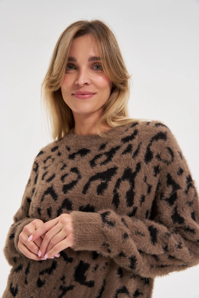 WOMEN'S SWEATER Z-SW-4857 BROWN