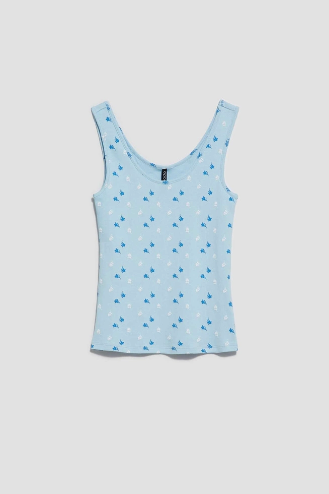 LADIES TOP L-TS-4082 PALE BLUE