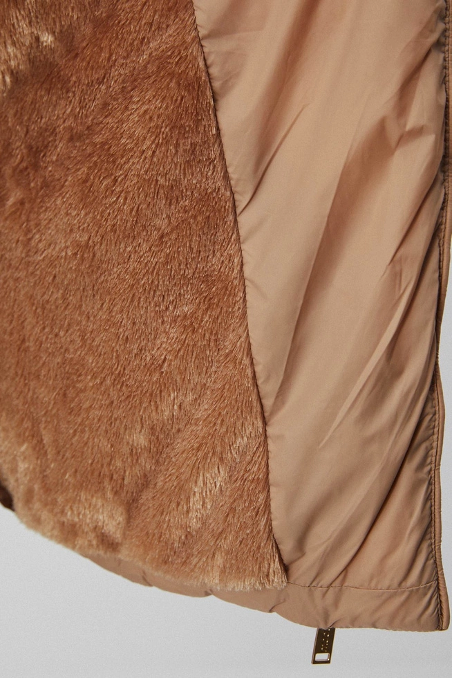 Pikowana kurtka z misiem Z-KU-3610 BEIGE